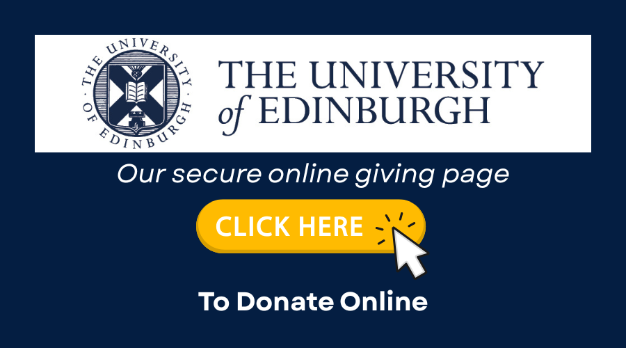 University of Edinburgh Donate online image with clickable URL to the website