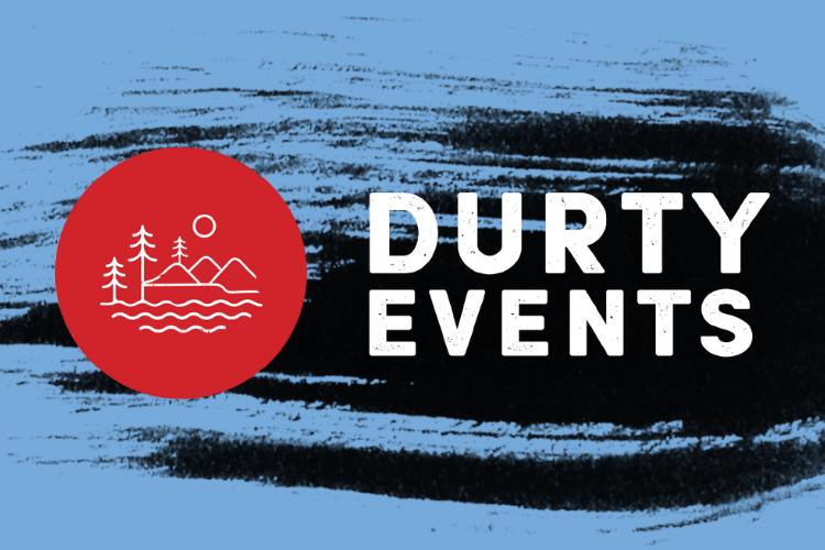 Infographic for Durty Events in 2026 running, swimming, cycling and more. Events run from 17 Jan to 10 Oct 2026